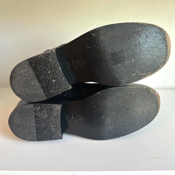 Fabric Grosgrain CC Combat Short Boots 38/8.5 Black - Picture 7 of 7